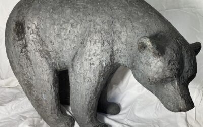 Ursula Dieterich *1924 Bronze Skulptur Figur Junger Braunbär 80 kg