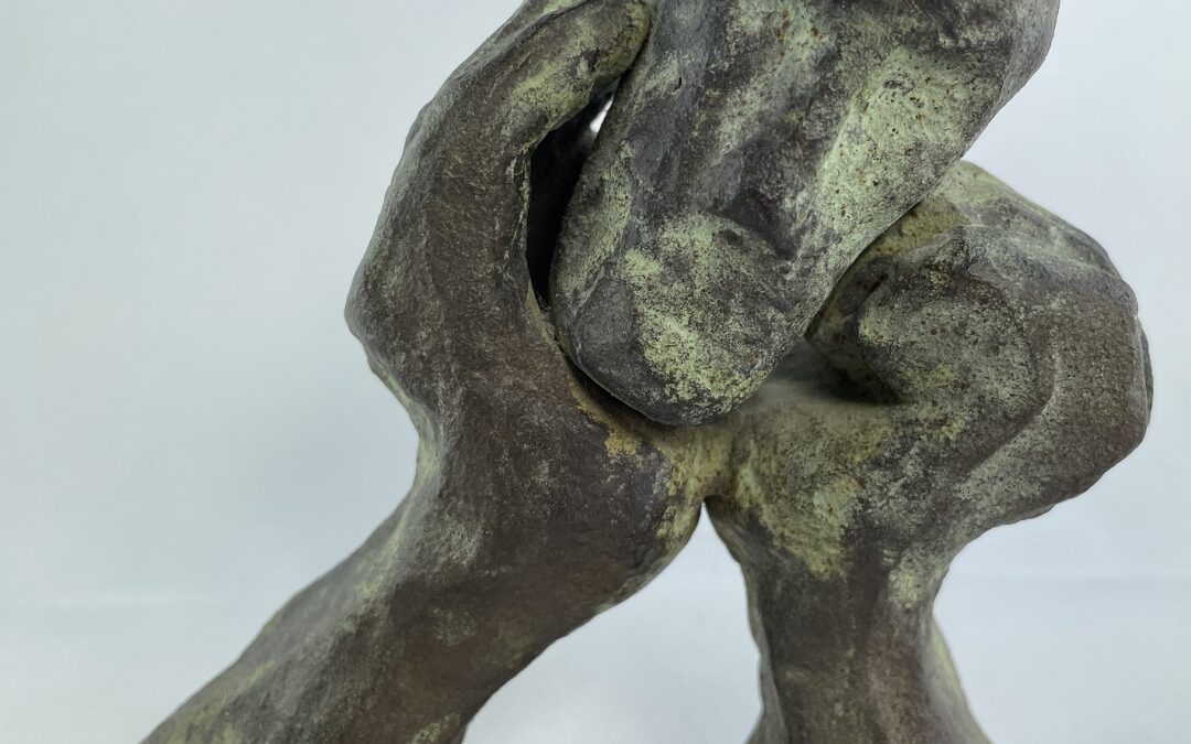 Dieter W. Meding 1942 Skulptur / Figur – Sentio – Der Denker Bronze ? patiniert