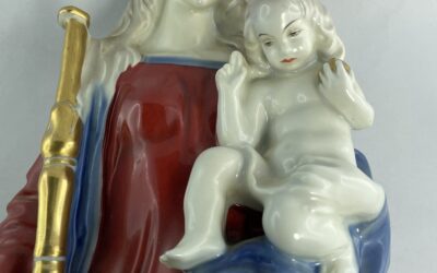 Rosenthal Porzellan Figur Madonna mit Kind und Zepter Ferdinand Liebermann