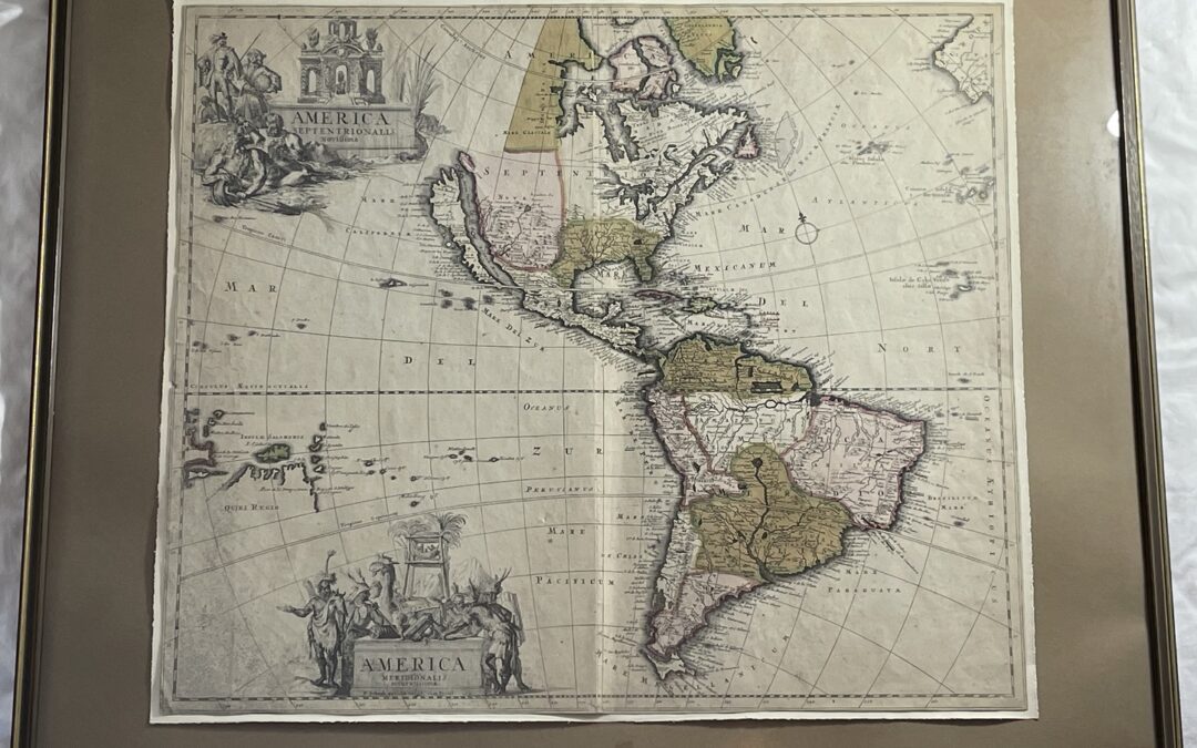 America septentrionalis novissima Kupferstich Karte Petrus Schenk ~ 1700 Amerika