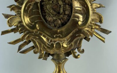 Antikes Reliquiar Hausaltar Klosterarbeit Monstranz Reliquienmonstranz Strahlen