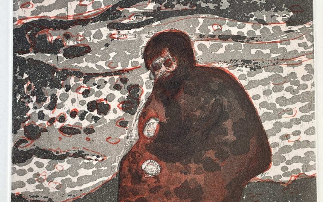 Peter Doig 1959 Farbradierung Figure by a River 2004 Edition Griffelkunst