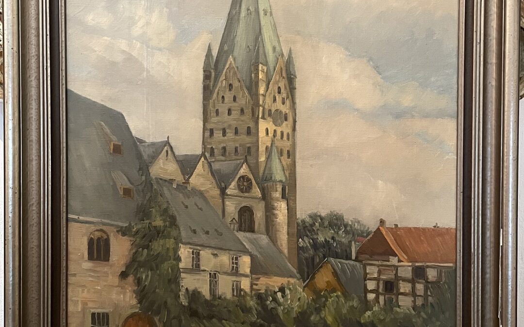 Lucas Georg 1883-1983 Gemälde Paderborn / Paderborner Dom