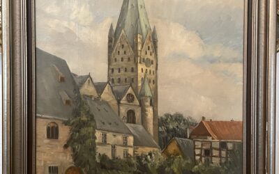 Lucas Georg 1883-1983 Gemälde Paderborn / Paderborner Dom