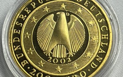 Goldmünze 200 Euro BRD 2002 1 Unze Währungsunion 1oz Feingold