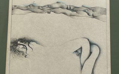 Bruno Bruni Farblithographie Venus nach Botticelli Tra le colline