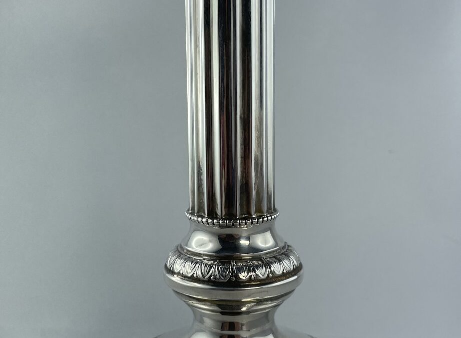 R&B Robbe & Berking Kerzenleuchter / Leuchter Modell Empire 925 Silber