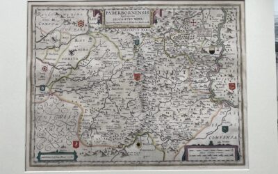 Paderbornensis Kupferstich Karte Hochstift Paderborn 17.Jh.