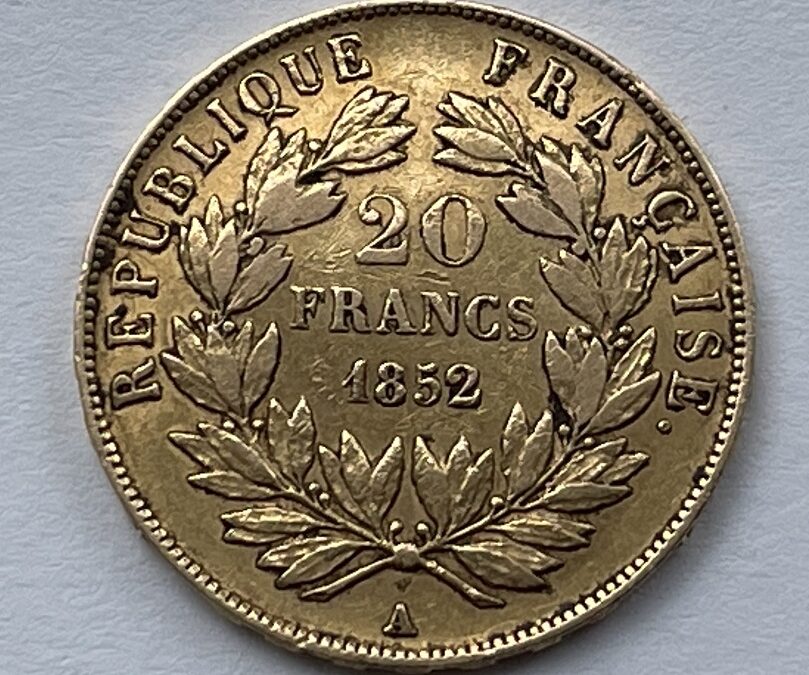 Goldmünze Frankreich 20 Francs Louis-Napoleon Bonaparte 1852