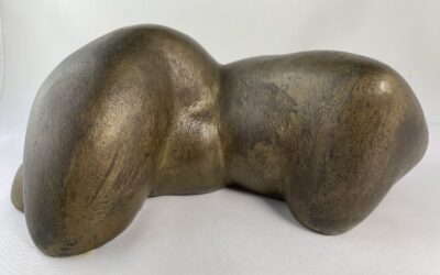 Grohé Johannes Giovanni Bronze Skulptur kleiner liegender Brust Schulter Torso