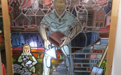 Zappini (Enrico) Heinrich 1915-1974 Paderborn großes Glasfenster