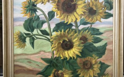 Lohmann Willy 1883-1959 großes Gemälde Sonnenblumen/ Blumen
