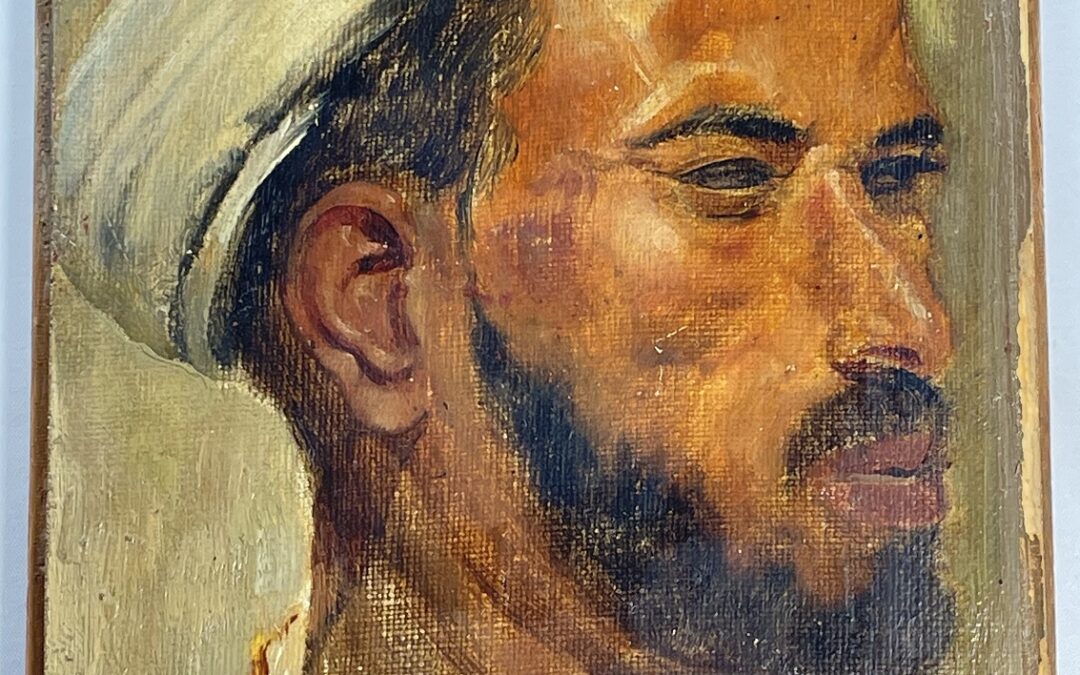 Carl Wuttke 1849-1927 Gemälde Portrait Kopf / Gesicht – Verso bezeichnet
