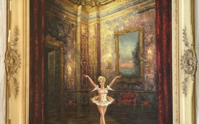 Münnich Heinz 1921-1977 Gemälde Tänzerin Ballerina im Schloßsaal / Schloß