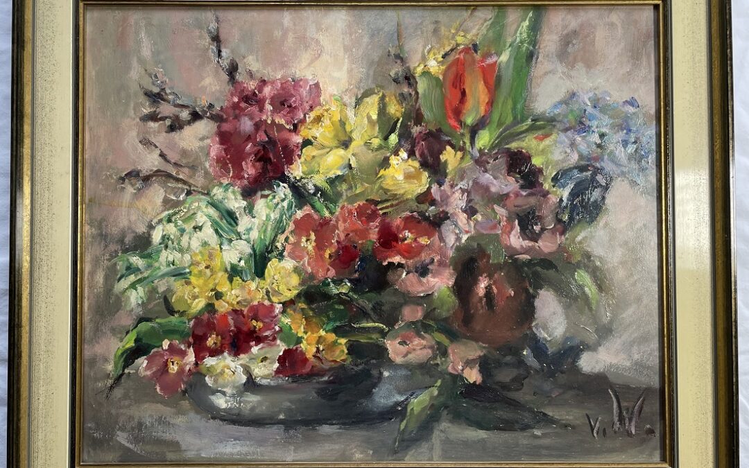 Aloysia „Wisa“ von Westphalen 1910 – 1993 Gemälde Blumen Stillleben