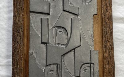 Josef Rikus 1923-1989 Schieferschnitt Skulptur Relief Gesang der Engel 1960