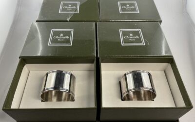 Christofle Albi 6x Serviettenring versilbert Frankreich – Serviettenringe