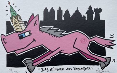 Herman Reichold Das Einhorn aus Paderborn Siebdruck