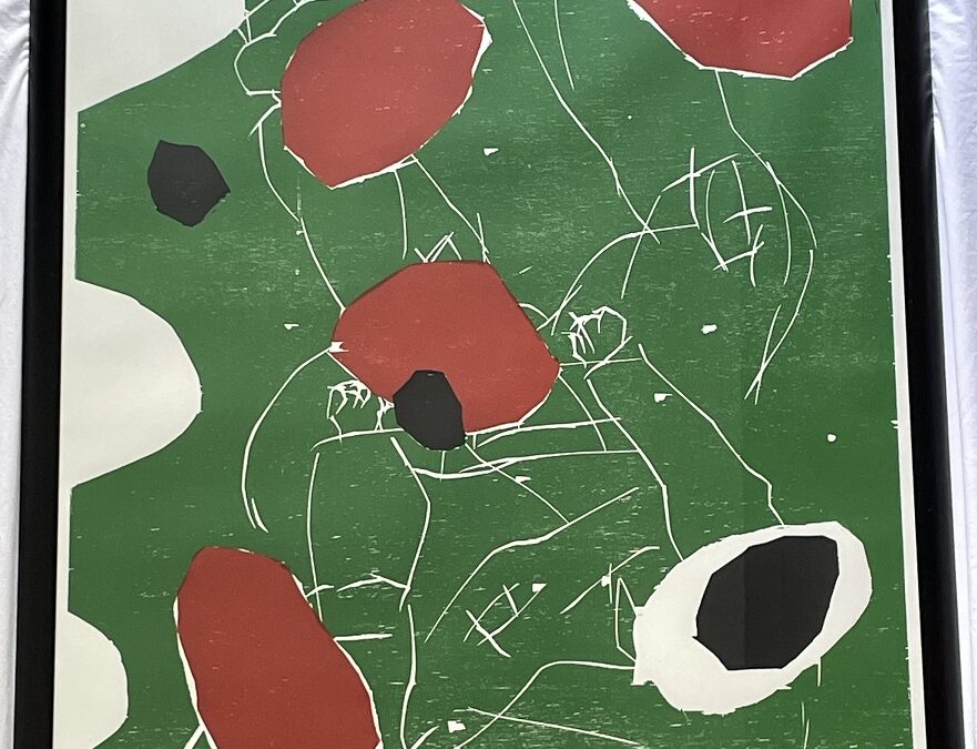 Georg Baselitz * 1938 Farbholzschnitt Puck Grün 1993