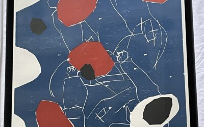 Georg Baselitz * 1938 Farbholzschnitt Puck Blau 1993
