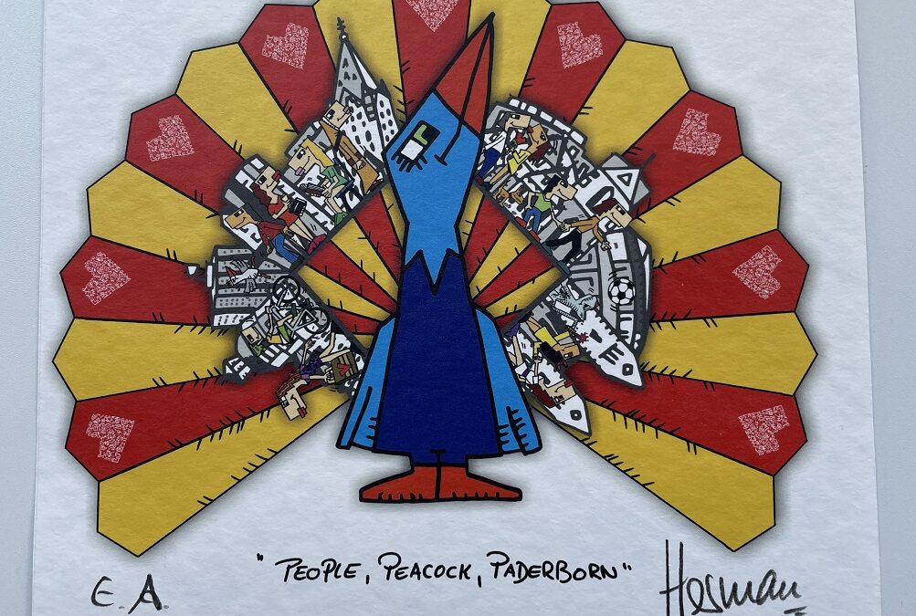 Herman Reichold * 1959 People Peacock Paderborn Siebdruck