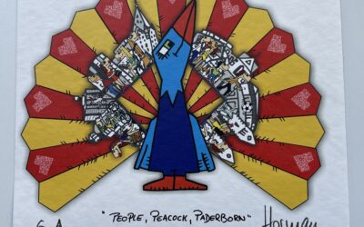 Herman Reichold * 1959 People Peacock Paderborn Siebdruck