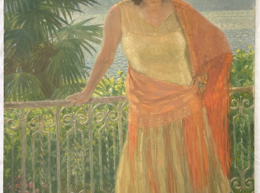 Max Schlichting 1866–1937 Gemälde Im sonnigen Süden Portrait 1931