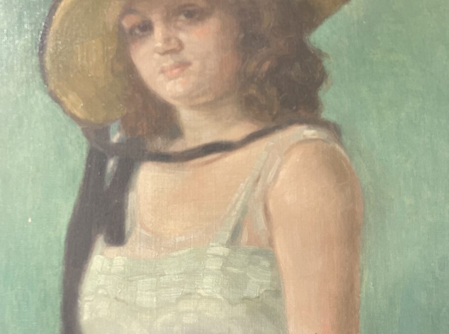 Max Schlichting 1866–1937 Gemälde Frühlingsblumen Portrait Gisela von Puttkamer