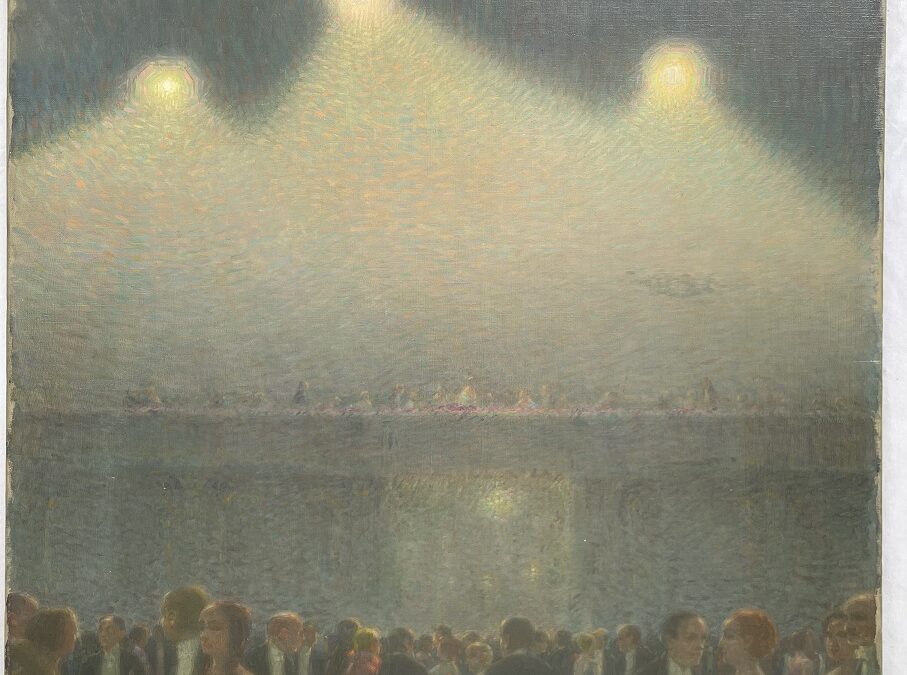 Max Schlichting 1866–1937 Gemälde Im Schein der Jupiterlampen Presseball 1930