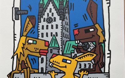 Herman Reichold Grafik 3 Hasen am Fenster Paderborn
