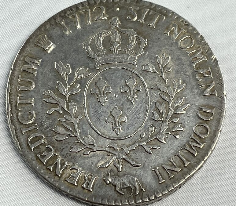 Frankreich Ecu – Louis XV – Silber Münze 1772 – Kuh Pau