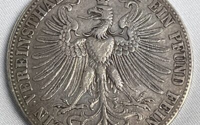Freie Stadt Frankfurt Ein Vereinsthaler Ein Pfund Fein 1864 – Silber Münze