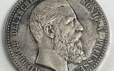 Fünf Mark Silber Münze 1888 A Deutsches Reich Friedrich III König von Preussen