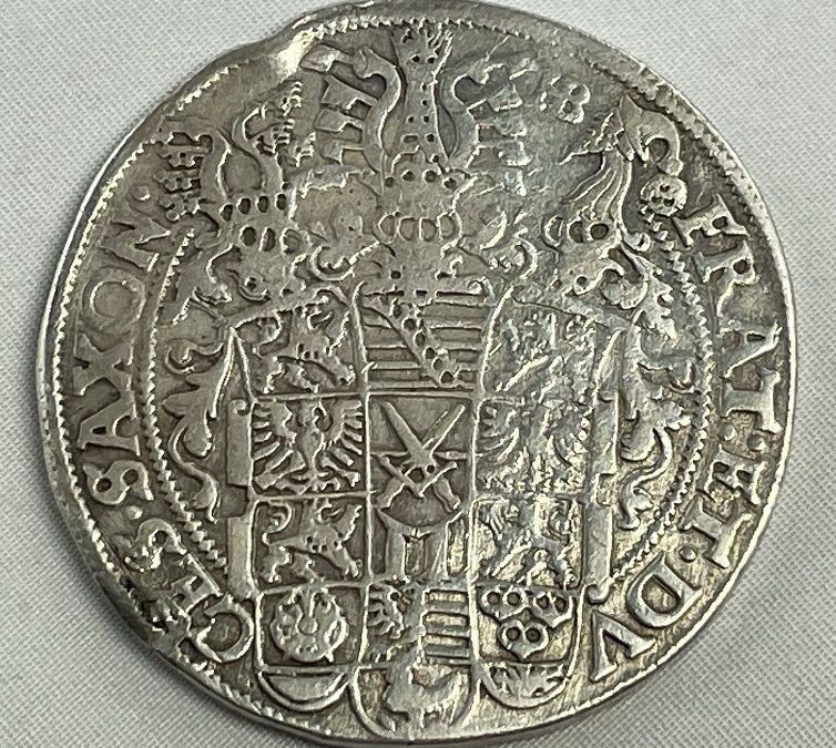 Sachsen – 1 Taler 1595 – Christian II Johann Georg August – Silber Münze