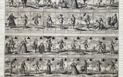 Spielkarten April Kaart Kupferstich Momus Naar ~ 1720