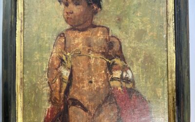 Pudlich Robert 1905 – 1962 Gemälde stehende Puppe / Kurbelgelenkpuppe 1930 er Jahre
