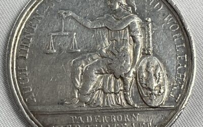 Silber Medaille Brandenburg Preussen Huldigung Münze 1803 Paderborn