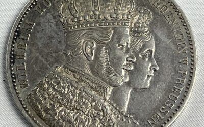 Brandenburg Preussen Krönungsthaler 1861 Wilhelm Augusta – Silber Taler