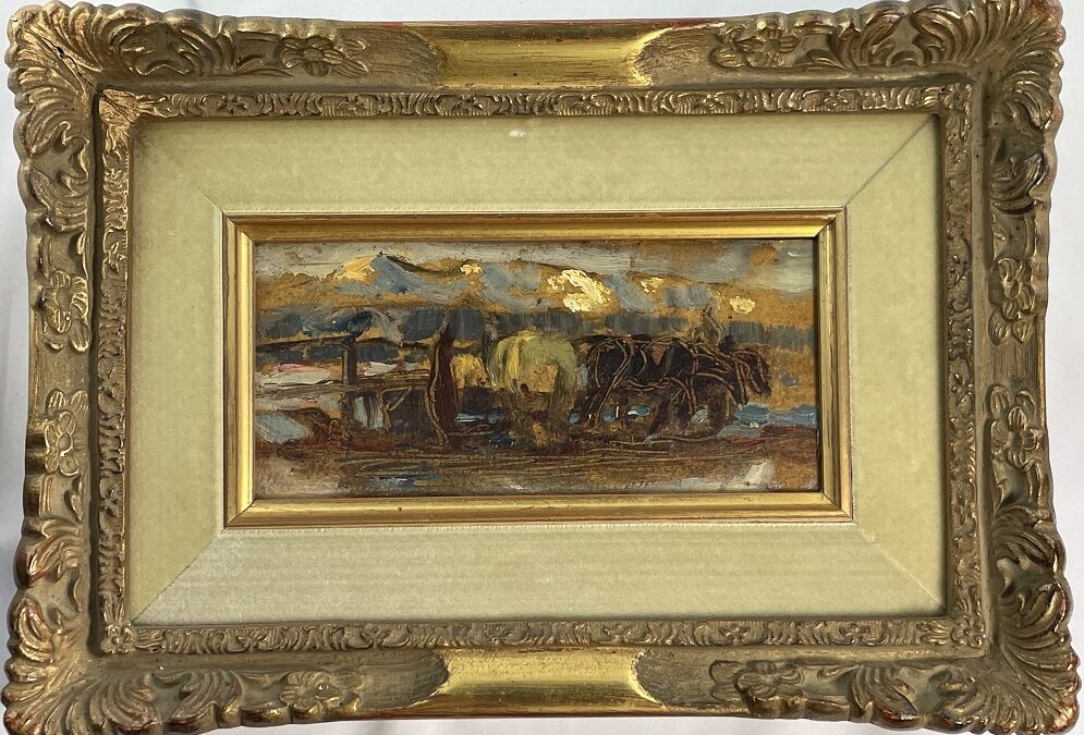 Julius Paul Junghanns 1876 – 1958 Attr. Gemälde Pferde / Pferdestudie ~ 1900/10