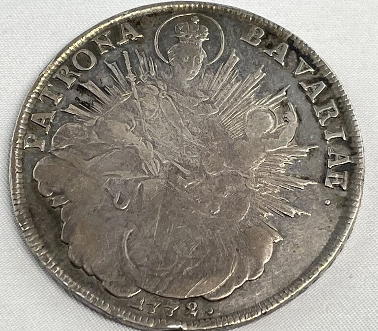 Bayern Madonnentaler / 1 Taler Silber Münze 1772 A – Patrona Bavariae Maximilian