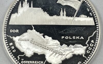 Alexander Dubcek große Silber Medaille Prager Frühling August 1968