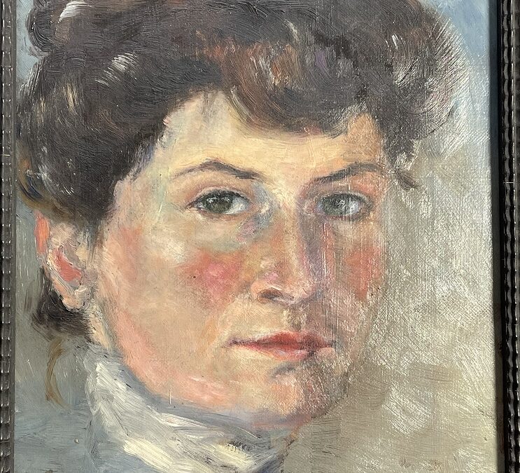 Monogrammist C.F. 06 (1906) Gemälde Portrait Frau Mädchen Dame England