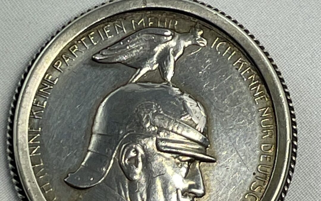 Silber Medaille 1914 Kaiserreich Wilhelm II Ich kenne keine Parteien mehr …