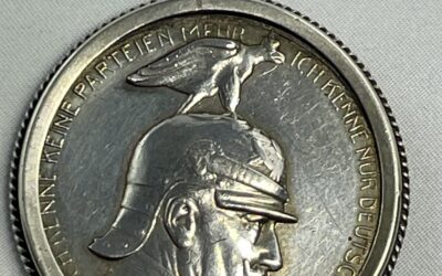 Silber Medaille 1914 Kaiserreich Wilhelm II Ich kenne keine Parteien mehr …